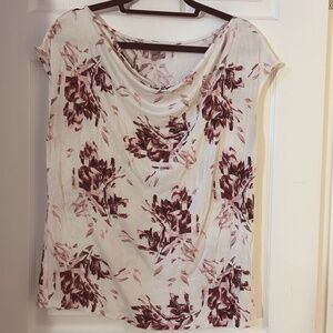 RICKIS Scoop Cowl Neck Floral Sleeveless Blouse L